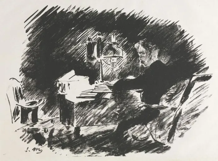 Framed Print : Illustration for The Raven by Edgar Allan Poe. Creator: Edouard Manet (French, 1832-1883) Framed Print : Illustration for The Raven by Edgar Allan Poe. Creator: Edouard Manet (French, 1832-1883)