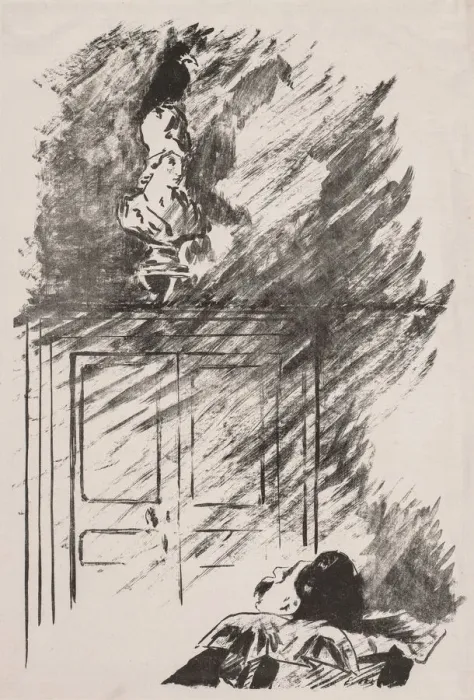 Framed Print : Illustration for The Raven by Edgar Allan Poe. Creator: Edouard Manet (French, 1832-1883) Framed Print : Illustration for The Raven by Edgar Allan Poe. Creator: Edouard Manet (French, 1832-1883)