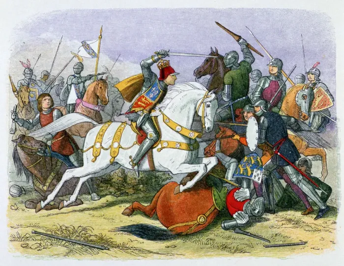 Framed Print : Illustration of Richard III at the Battle of Bosworth, 19th century. Artist: James William Edmund Doyle Framed Print : Illustration of Richard III at the Battle of Bosworth, 19th century. Artist: James William Edmund Doyle