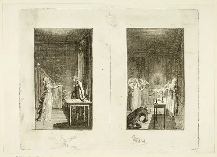 Framed Print : Illustration to Samuel Richardson's Clarissa, 1796. Creator: Daniel Nikolaus Chodowiecki Framed Print : Illustration to Samuel Richardson's Clarissa, 1796. Creator: Daniel Nikolaus Chodowiecki