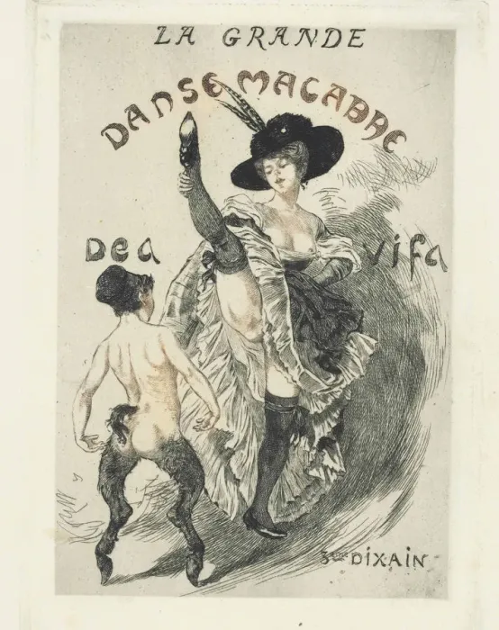 Framed Print : Illustration from the Series La Grande Danse Macabre des Vifs, c. 1907 Framed Print : Illustration from the Series La Grande Danse Macabre des Vifs, c. 1907