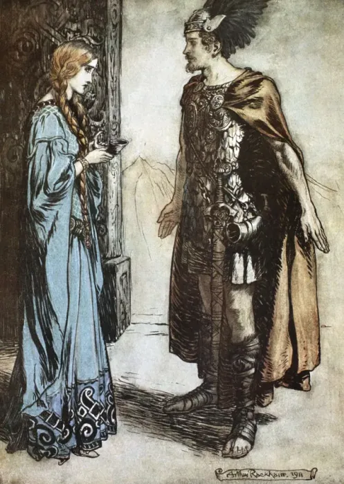 Framed Print : Illustration from Siegfried and the Twilight of the Gods, 1924. Artist: Arthur Rackham Framed Print : Illustration from Siegfried and the Twilight of the Gods, 1924. Artist: Arthur Rackham