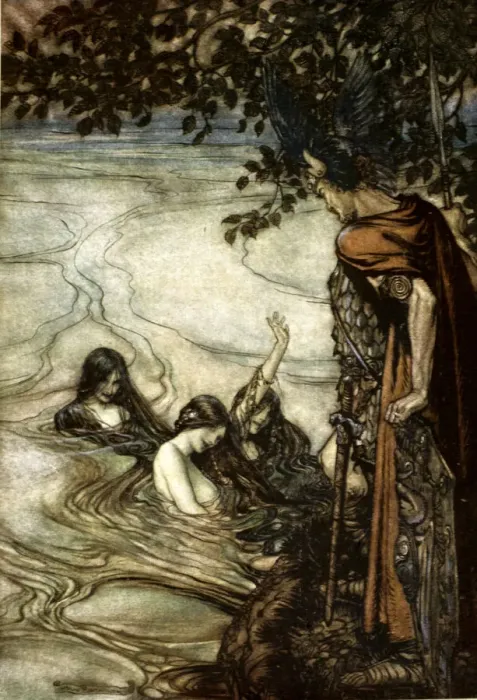 Framed Print : Illustration from Siegfried and the Twilight of the Gods, 1924. Artist: Arthur Rackham Framed Print : Illustration from Siegfried and the Twilight of the Gods, 1924. Artist: Arthur Rackham