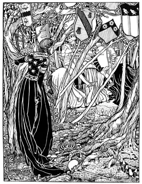 Framed Print : An illustration for Sir Lancelot Du Lake, 1898. Artist: Eleanor Fortescue-Brickdale Framed Print : An illustration for Sir Lancelot Du Lake, 1898. Artist: Eleanor Fortescue-Brickdale