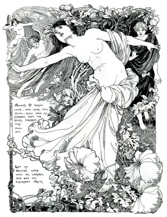Framed Print : An illustration for The Song of Solomon, 1899 Framed Print : An illustration for The Song of Solomon, 1899