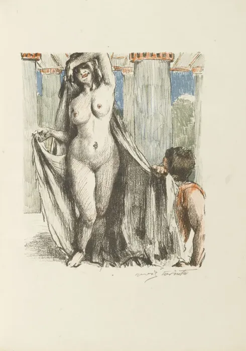Framed Print : Illustration to The Song of Songs, 1911. Artist: Corinth, Lovis (1858-1925) Framed Print : Illustration to The Song of Songs, 1911. Artist: Corinth, Lovis (1858-1925)