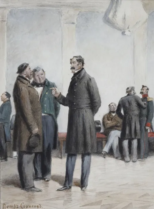 Framed Print : Illustration for the story Two Landowners (from A Sportsmans Sketches) by Ivan Turgenev, 1880s Framed Print : Illustration for the story Two Landowners (from A Sportsmans Sketches) by Ivan Turgenev, 1880s