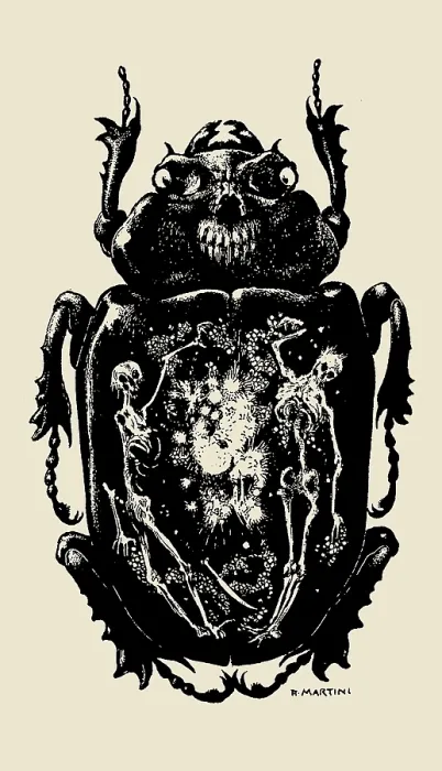 Framed Print : Illustration for the story 'The Gold-Bug' by Edgar Allan Poe, 1905. Creator: Martini, Alberto (1876-1954) Framed Print : Illustration for the story 'The Gold-Bug' by Edgar Allan Poe, 1905. Creator: Martini, Alberto (1876-1954)