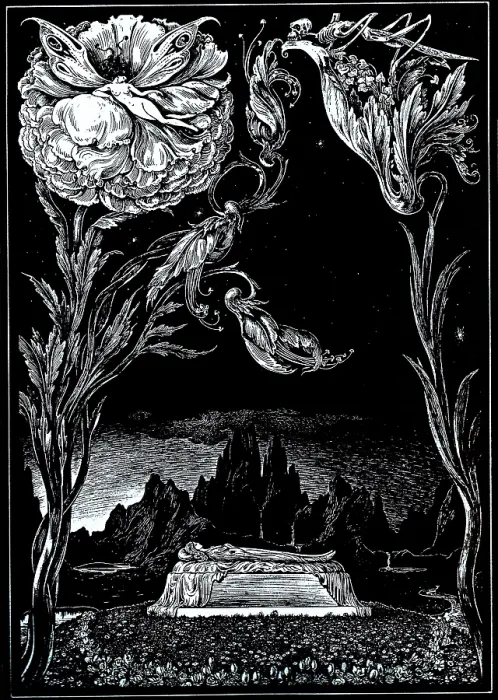 Framed Print : Illustration for 'Tales of Mystery and Imagination' by Edgar Allan Poe, 1905. Creator: Martini, Alberto (1876-1954) Framed Print : Illustration for 'Tales of Mystery and Imagination' by Edgar Allan Poe, 1905. Creator: Martini, Alberto (1876-1954)