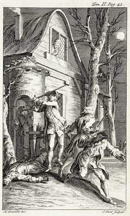 Framed Print : Illustration from Tom Jones, published 1750. Creator: Jan Punt Framed Print : Illustration from Tom Jones, published 1750. Creator: Jan Punt