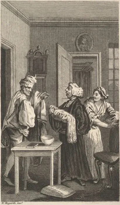 Framed Print : Illustration to Tristram Shandy, Volume 4, 19th century. Creator: Unknown Framed Print : Illustration to Tristram Shandy, Volume 4, 19th century. Creator: Unknown