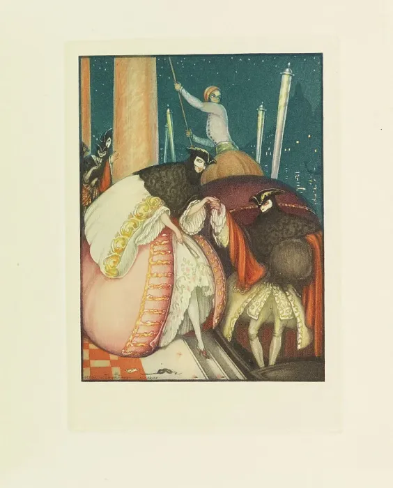 Framed Print : Illustration for Une aventure d'amour à Venise by Giacomo Casanova de Seingalt, 1927. Creator: Wegener, Gerda (1886-1940). Illustration for Une aventure d'amour à Venise by Giacomo Casanova de Seingalt, 1927 Framed Print : Illustration for Une aventure d'amour à Venise by Giacomo Casanova de Seingalt, 1927. Creator: Wegener, Gerda (1886-1940). Illustration for Une aventure d'amour à Venise by Giacomo Casanova de Seingalt, 1927