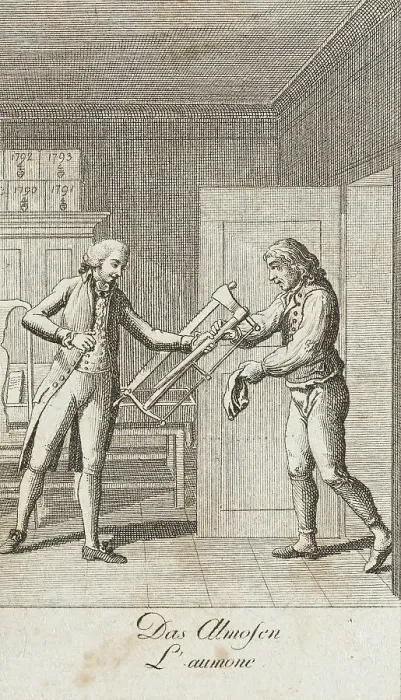 Framed Print : Illustration for Uprightness and Hypocrisy, 1793. Creator: Daniel Nikolaus Chodowiecki Framed Print : Illustration for Uprightness and Hypocrisy, 1793. Creator: Daniel Nikolaus Chodowiecki