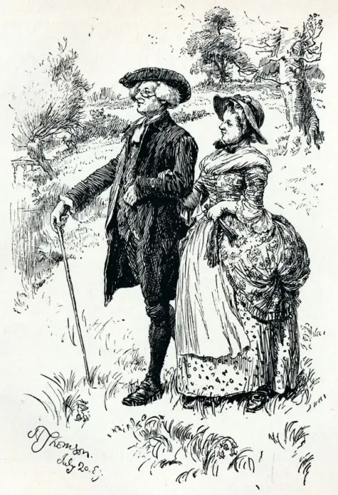 Framed Print : An illustration from The Vicar of Wakefield, 1889, (1907). Artist: Hugh Thomson Framed Print : An illustration from The Vicar of Wakefield, 1889, (1907). Artist: Hugh Thomson