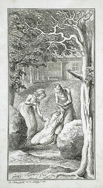 Illustration for Wezel's Wilhelmine Arend, 1781. Creator: Daniel Nikolaus Chodowiecki
