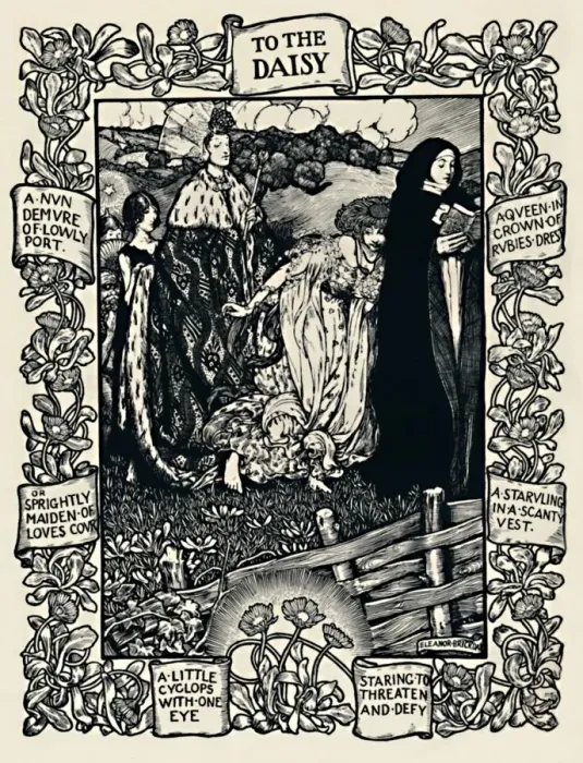 Framed Print : Illustration to Wordsworths Poem To The Daisy, No. 2, 1923. Artist: Eleanor Fortescue-Brickdale Framed Print : Illustration to Wordsworths Poem To The Daisy, No. 2, 1923. Artist: Eleanor Fortescue-Brickdale
