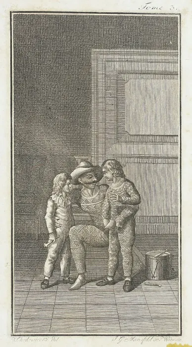 Framed Print : Illustration for the Works of J.P.C. Florian, 1796. Creator: Daniel Nikolaus Chodowiecki Framed Print : Illustration for the Works of J.P.C. Florian, 1796. Creator: Daniel Nikolaus Chodowiecki