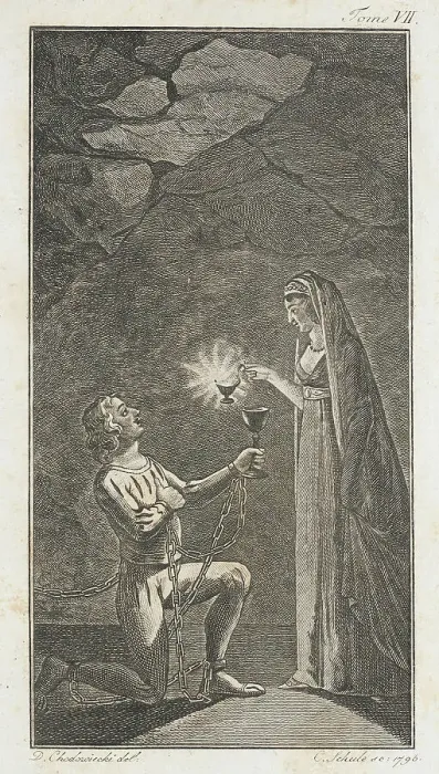 Framed Print : Illustration for the Works of J.P.C. Florian, 1796. Creator: Daniel Nikolaus Chodowiecki Framed Print : Illustration for the Works of J.P.C. Florian, 1796. Creator: Daniel Nikolaus Chodowiecki
