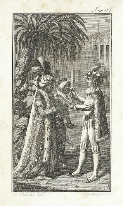 Framed Print : Illustration for the Works of J.P.C. Florian, 1796. Creator: Daniel Nikolaus Chodowiecki Framed Print : Illustration for the Works of J.P.C. Florian, 1796. Creator: Daniel Nikolaus Chodowiecki