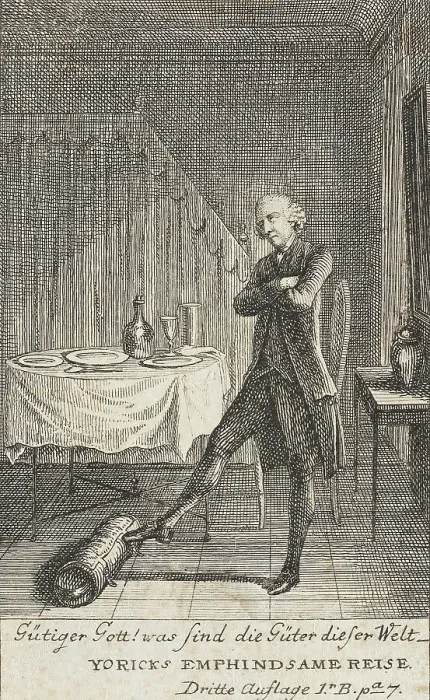 Framed Print : Illustration for Yorick's Sentimental Voyage, 1783. Creator: Daniel Nikolaus Chodowiecki Framed Print : Illustration for Yorick's Sentimental Voyage, 1783. Creator: Daniel Nikolaus Chodowiecki