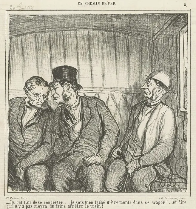 Framed Print : Ils on l'air de se concerter... 19th century. Creator: Honore Daumier Framed Print : Ils on l'air de se concerter... 19th century. Creator: Honore Daumier