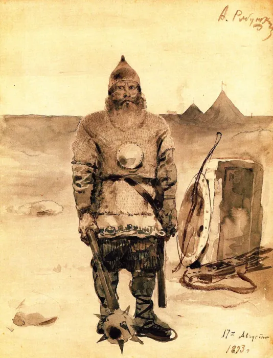 Framed Print : Ilya Muromets, 1893. Artist: Ryabushkin, Andrei Petrovich (1861-1904) Framed Print : Ilya Muromets, 1893. Artist: Ryabushkin, Andrei Petrovich (1861-1904)