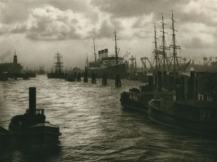 Framed Print : Im Hamburger Hafen - (In Hamburg Harbour), 1931. Artist: Kurt Hielscher Framed Print : Im Hamburger Hafen - (In Hamburg Harbour), 1931. Artist: Kurt Hielscher