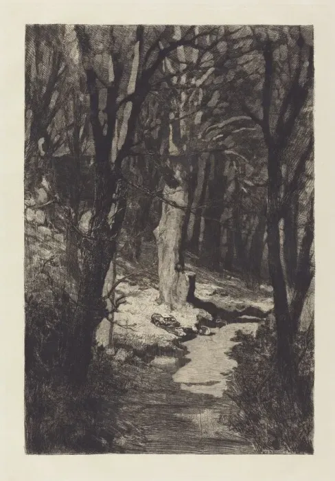 Framed Print : Im Walde (In the Forest), 1883. Creator: Max Klinger Framed Print : Im Walde (In the Forest), 1883. Creator: Max Klinger