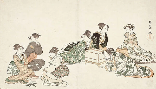 Image from album of poetry Haru no iro (image 2 of 3), c1794. Creator: Kubo Shunman