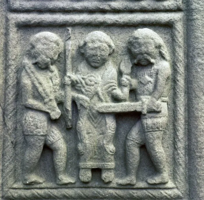Framed Print : Image from the Cross of Muiredach, 10th century Framed Print : Image from the Cross of Muiredach, 10th century