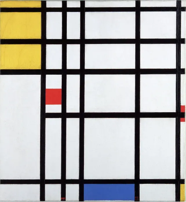 Framed Print : Image II 1936-43 with yellow, red and blue, 1936-1943. Creator: Mondrian, Piet (1872-1944) Framed Print : Image II 1936-43 with yellow, red and blue, 1936-1943. Creator: Mondrian, Piet (1872-1944)