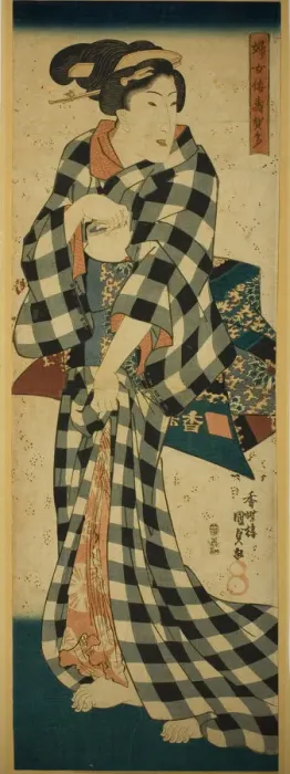 Framed Print : Image of a Japanese Woman (Fujo Yamato sugata), c. 1830 / 35. Creator: Utagawa Kunisada Framed Print : Image of a Japanese Woman (Fujo Yamato sugata), c. 1830 / 35. Creator: Utagawa Kunisada