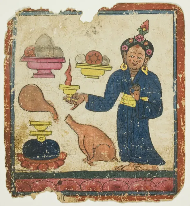 Framed Print : Image from a Set of Initiation Cards (Tsakali), 14th  /  15th century. Creator: Unknown