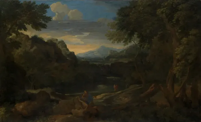 Framed Print : Imaginary Landscape. Creator: Gaspard Dughet Framed Print : Imaginary Landscape. Creator: Gaspard Dughet