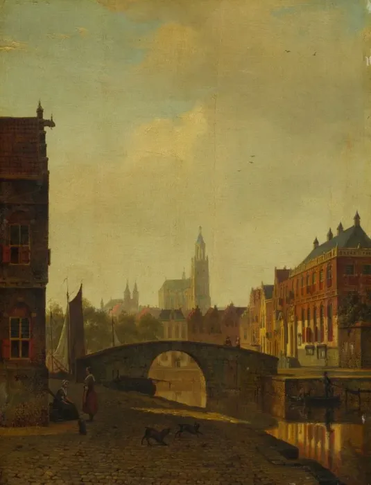 Framed Print : Imaginary View of Arnhem, late 1830s. Creator: George Andries Roth (Dutch, 1809-1887) Framed Print : Imaginary View of Arnhem, late 1830s. Creator: George Andries Roth (Dutch, 1809-1887)