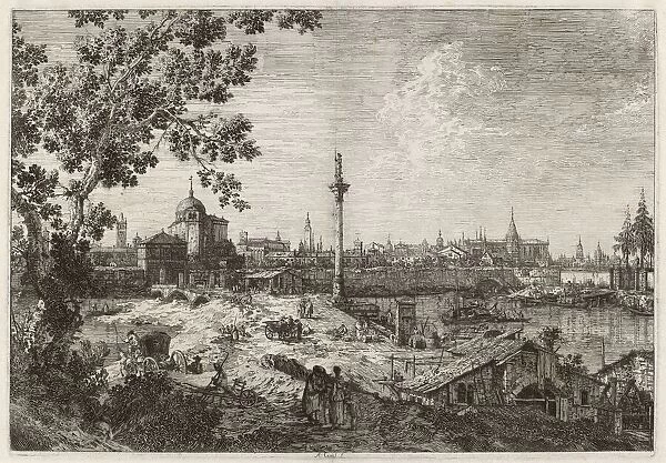 Imaginary View of Padua, c. 1735  /  1746. Creator: Canaletto