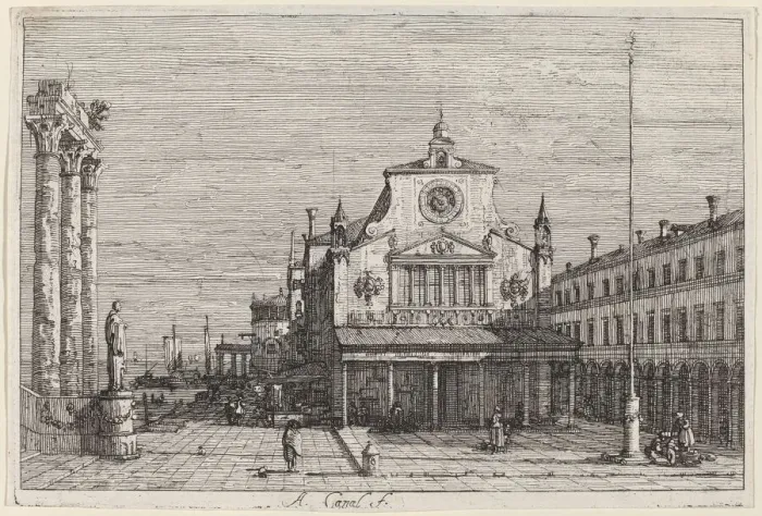 Framed Print : Imaginary View of S. Giacomo di Rialto, c. 1735 / 1746. Creator: Canaletto Framed Print : Imaginary View of S. Giacomo di Rialto, c. 1735 / 1746. Creator: Canaletto