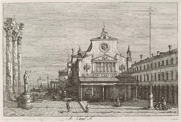 Imaginary View of S. Giacomo di Rialto [upper right], c. 1735  /  1746. Creator: Canaletto