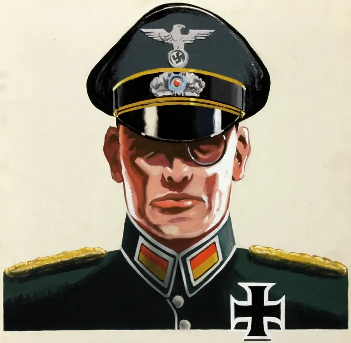 Framed Print : Imagined German Intelligence Officer thanks British Forces for giving... between 1939 and 1946. Creators: Unknown, Central Office of Information Framed Print : Imagined German Intelligence Officer thanks British Forces for giving... between 1939 and 1946. Creators: Unknown, Central Office of Information