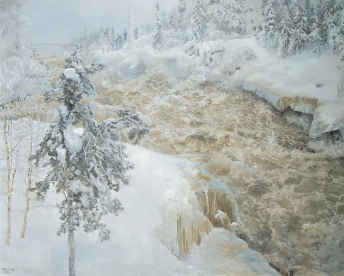 Framed Print : Imatra in wintertime (Imatra talvella), 1893 Framed Print : Imatra in wintertime (Imatra talvella), 1893