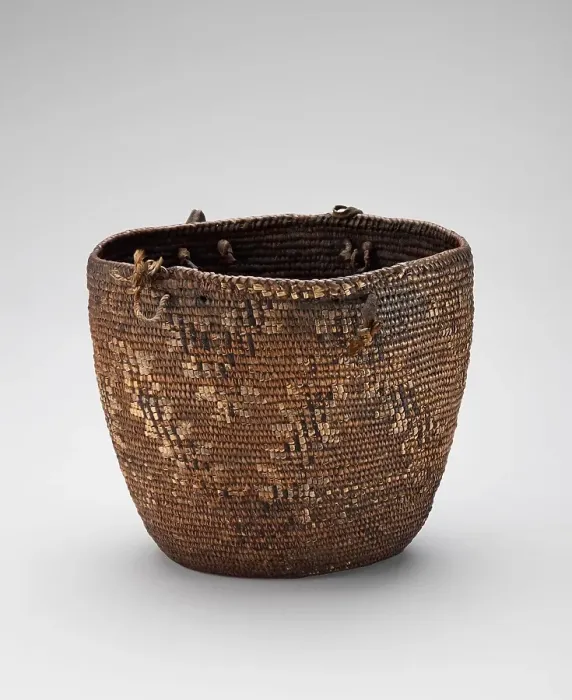 Framed Print : Imbricated basket, 1870-1920. Creator: Unknown Framed Print : Imbricated basket, 1870-1920. Creator: Unknown