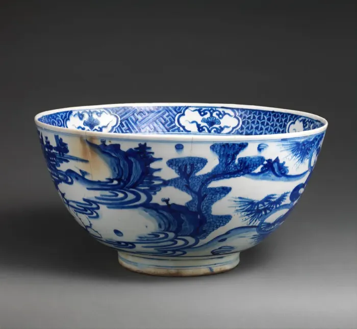 Framed Print : Imitation Blue-and-white Bowl, Iran, 17th century. Creator: Unknown Framed Print : Imitation Blue-and-white Bowl, Iran, 17th century. Creator: Unknown