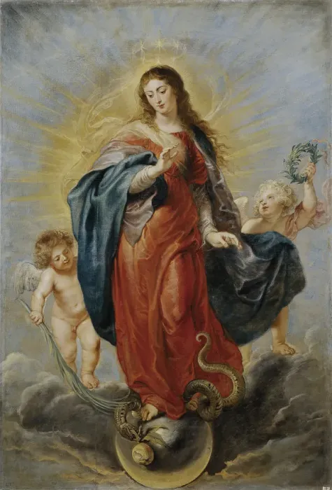Framed Print : The Immaculate Conception, ca. 1628-1629. Artist: Rubens, Pieter Paul (1577-1640) Framed Print : The Immaculate Conception, ca. 1628-1629. Artist: Rubens, Pieter Paul (1577-1640)