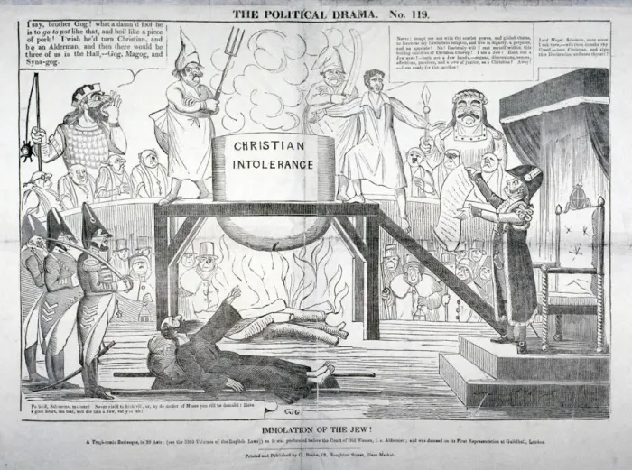 Framed Print : Immolation of the Jew!, 1835. Artist: G Drake Framed Print : Immolation of the Jew!, 1835. Artist: G Drake