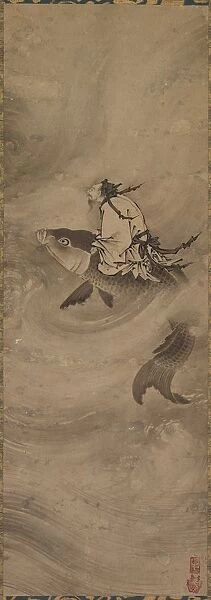 Immortal Riding on a Carp, c. 1600. Creator: Unknown