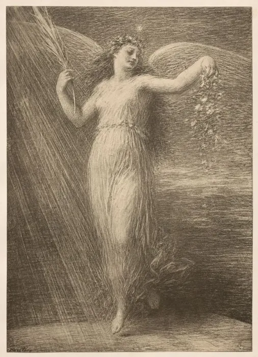 Framed Print : Immortalite, 1898. Creator: Henri Fantin-Latour (French, 1836-1904); Imprimerie Champenois