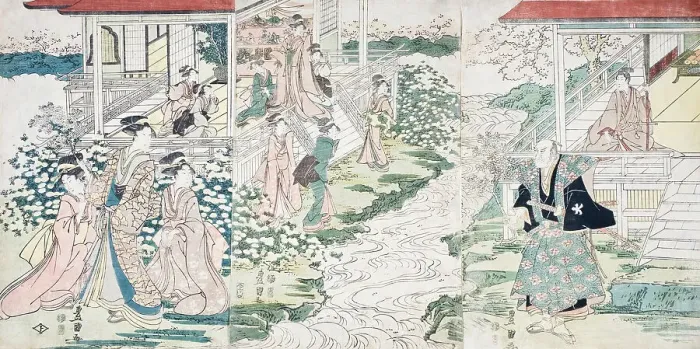 Framed Print : Imoseyama (the Japanese Romeo and Juliet), 1806. Creator: Utagawa Toyokuni I Framed Print : Imoseyama (the Japanese Romeo and Juliet), 1806. Creator: Utagawa Toyokuni I