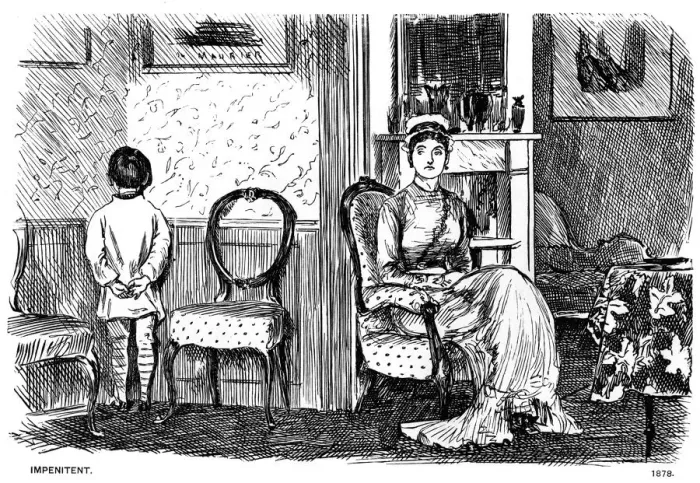 Framed Print : Impenitent, 1878 (1891). Artist: George du Maurier Framed Print : Impenitent, 1878 (1891). Artist: George du Maurier