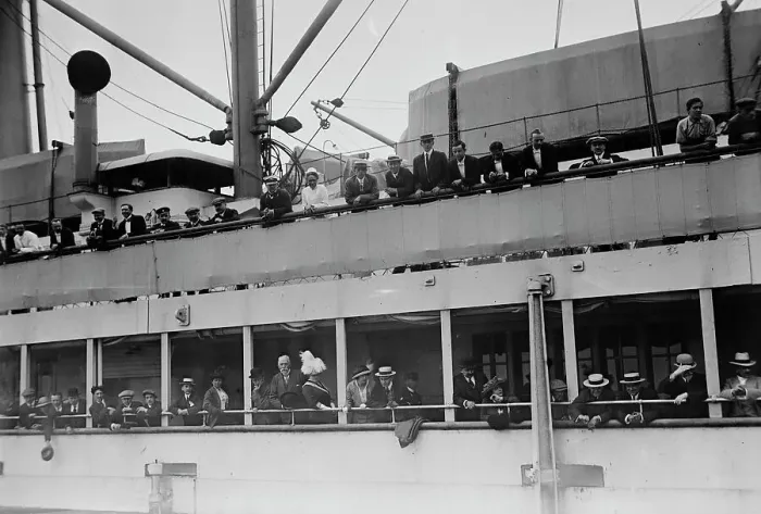 Framed Print : On the Imperator, 1913. Creator: Bain News Service