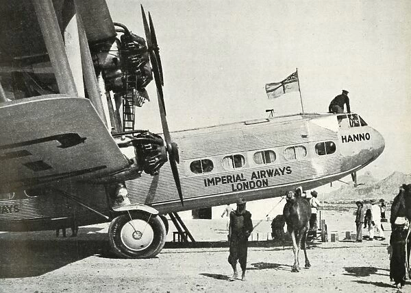Imperial Airways Handley-Page HP 42 biplane Hanno, Gwadar, Baluchistan, c1931-c1940 (1946)